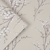 Laura Ashley Pussy Willow Wallpaper Natural